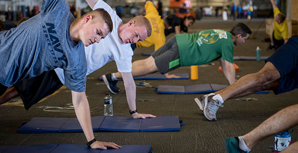 Servicemembers exercising