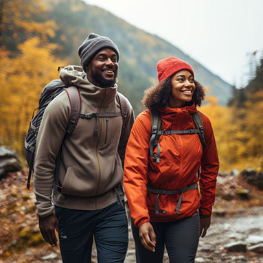 Couple hiking